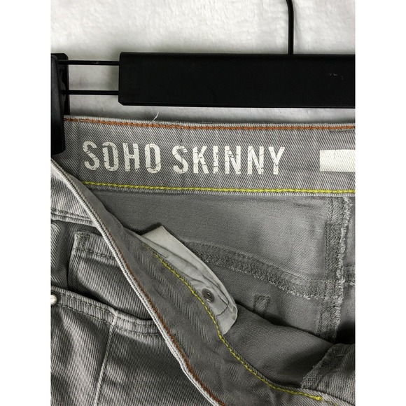 DKNY Jeans Pants Womens 4 Gray Soho Skinny Stretch Denim Zip Fly Five Pocket - Picture 5 of 9